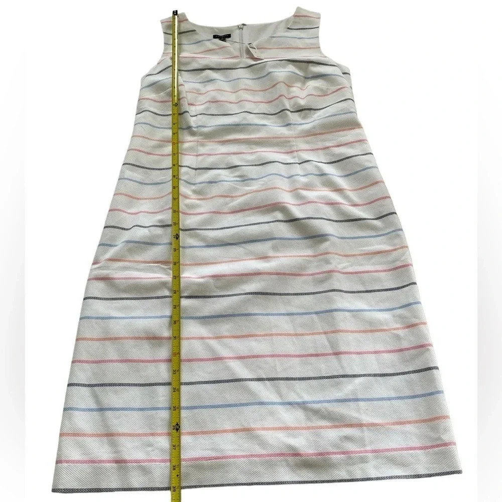 Talbots Biscay Sheath Dress Stripe White Pink Blue Women’s Size 8 NWT - Picture 8 of 8